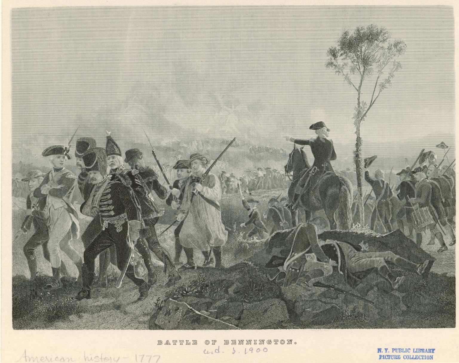 The Miriam and Ira D. Wallach Division of Art, Prints and Photographs: Picture Collection, The New York Public Library. “Battle of Bennington” New York Public Library Digital Collections.